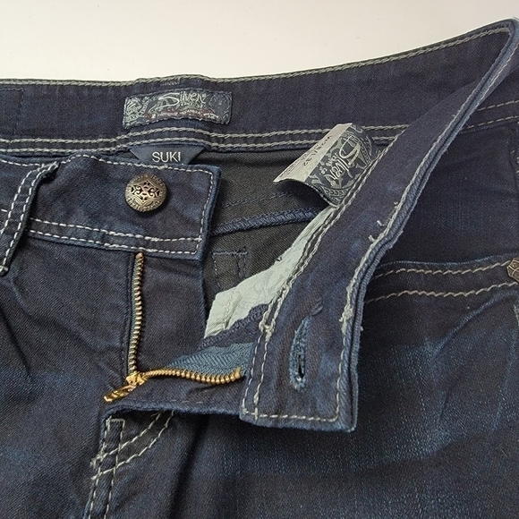 Silver Jeans Suki Mid Rise Bootcut Dark Wash Denim Blue Jeans Sz 28X32 - Picture 5 of 15